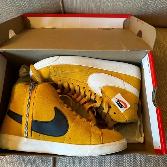 Nike blazer mid hot sale rebel yellow ochre
